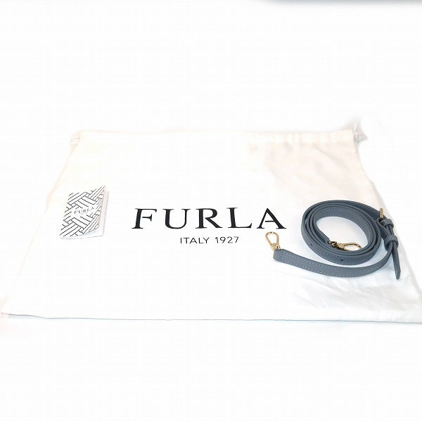 Furla Stella Gray Leather Handbag in Great Condition