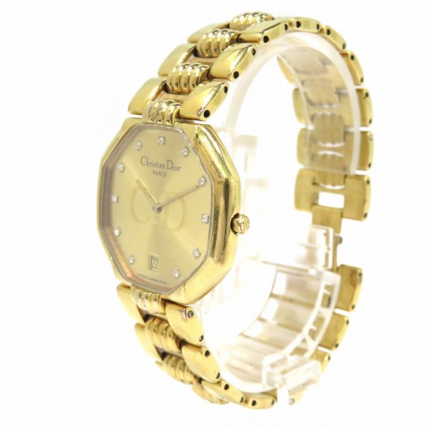 Dior Octagon Diamond Quartz Watch 45.154