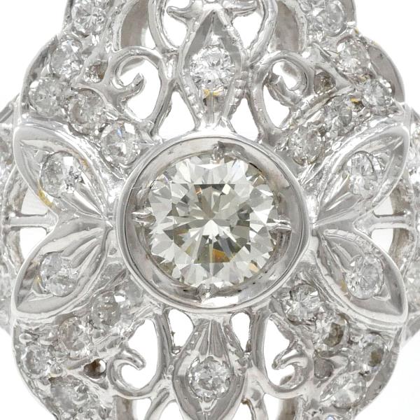 K18 18K White Gold Yellow Diamond Ring (Size 8.5, VS1, Weight approx. 5.3g)