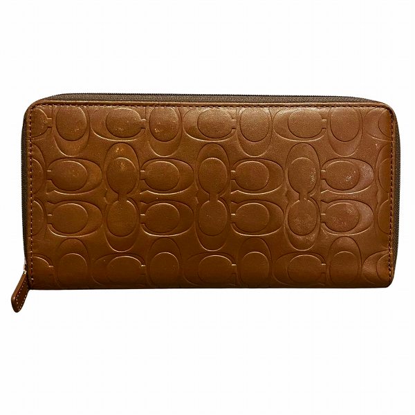 Coach Leather Travel Case Long Wallet F93210 in Good Condition