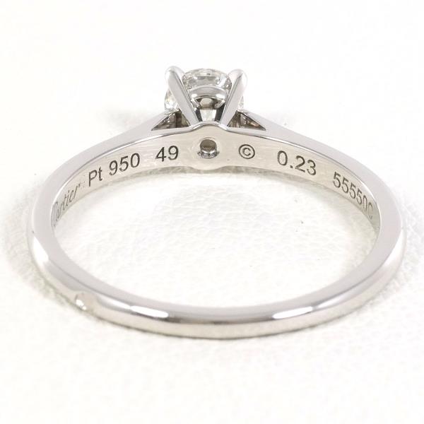 Cartier PT950 Platinum Diamond Solitaire Ring