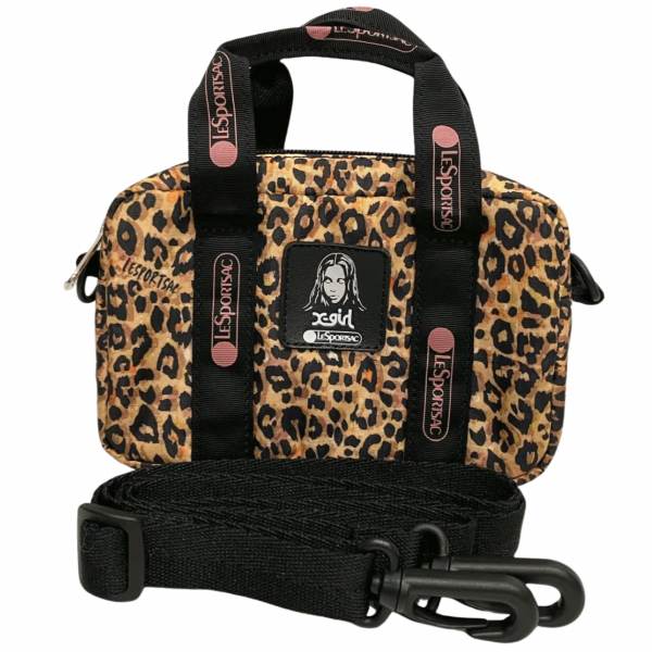 LeSportsac x-girl Leopard Mini 2WAY Pouch Bag in Great Condition