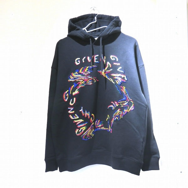 Givenchy Black M Hoodie with Bead Embroidery in Pristine Condition