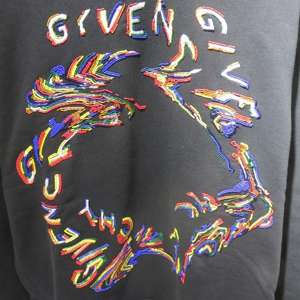 Givenchy Black M Hoodie with Bead Embroidery in Pristine Condition