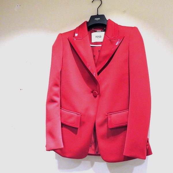 Fendi Red Tailored Jacket for Women in Pristine Condition