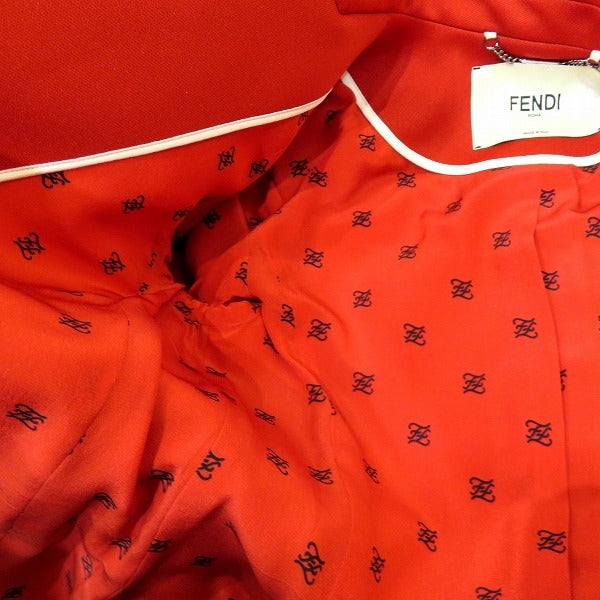 Fendi Red Tailored Jacket for Women in Pristine Condition