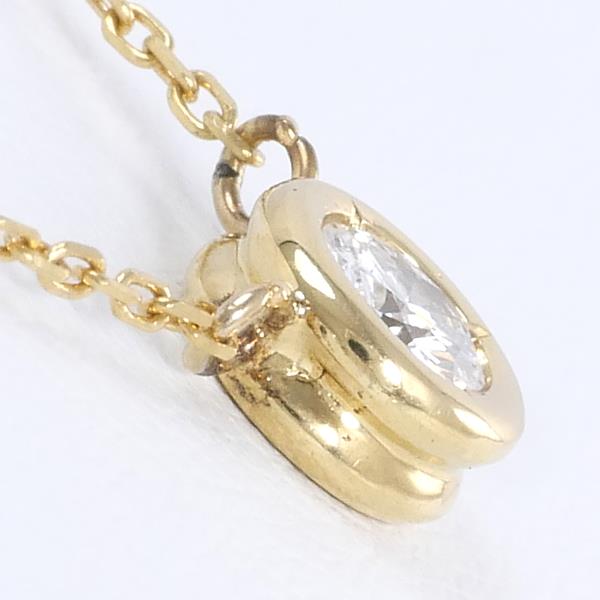 18K Yellow Gold Necklace Featuring Approximately 0.24ct VS2 Diamond and Weighing Around 2.1g, 40cm Length