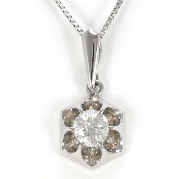 PT900 Platinum PT850 Necklace Diamond 0.47ct in Excellent Condition