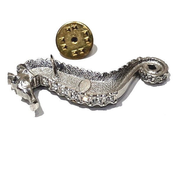 Chanel Seahorse Brooch with Light Stone