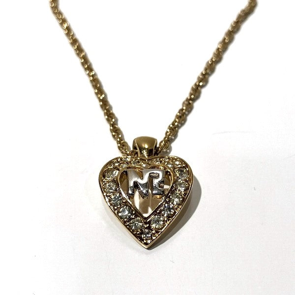 Nina Ricci Logo Rhinestone Necklace in Good Condition