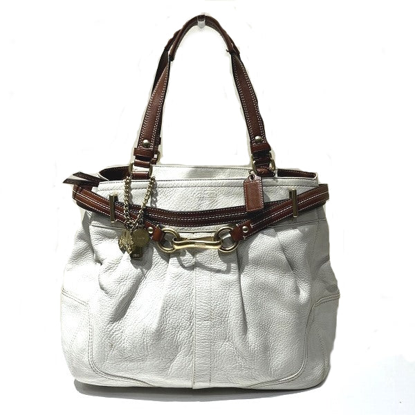 Coach Hamptons Leather Handbag 12443 in Good Condition