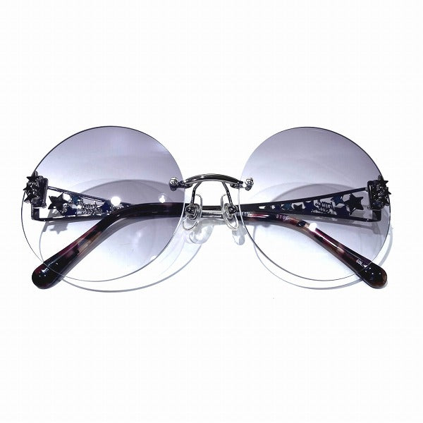 ANNA SUI 3105 Purple Gradient Sunglasses - Plastic, Nickel Alloy, Titanium - 5.8cm x 6cm in Great Condition