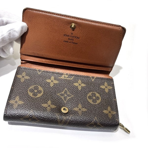 Louis Vuitton Monogram Portomonee Bie Tresor Wallet M61730 in Fair Condition