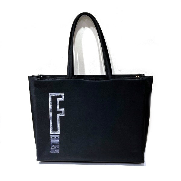 Feiler Black Nylon Tote Bag for Women in Good Condition