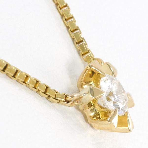 K18 Yellow Gold Diamond Necklace 0.16ct in Excellent Condition