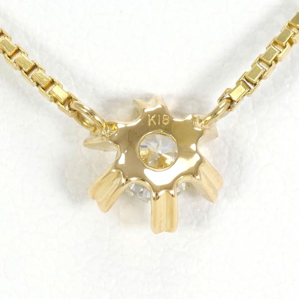 K18 Yellow Gold Diamond Necklace 0.16ct in Excellent Condition