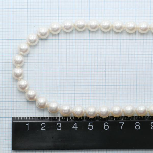 K14 White Gold Akoya Pearl Necklace in Pristine Condition