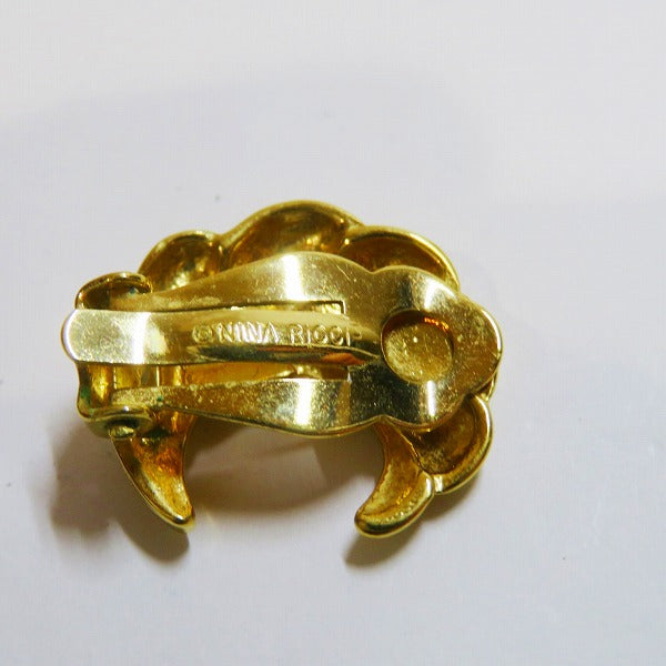 Nina Ricci Gold Earrings for Women in Good Condition