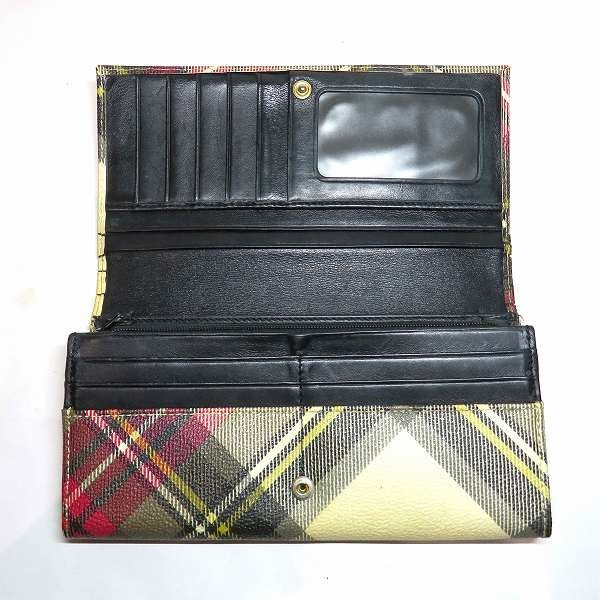 Vivienne Westwood Leather Bifold Long Wallet in Fair Condition