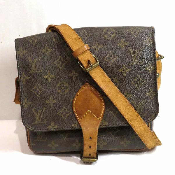 Louis Vuitton Monogram Cartouchiere MM Shoulder Bag M51253 in Fair Condition