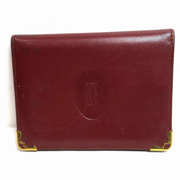 Cartier Must Line Leather Pass Case Card Holder in Good Condition