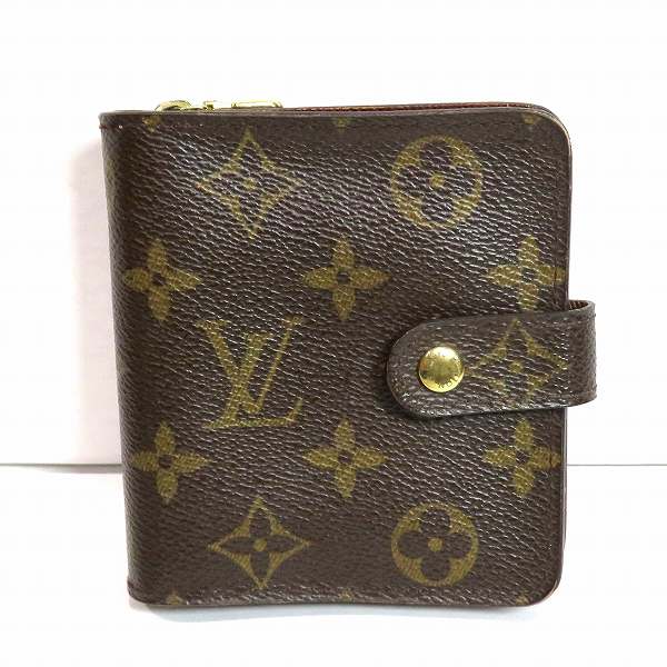 Louis Vuitton Monogram Compact Zip Wallet M61667 in Good Condition