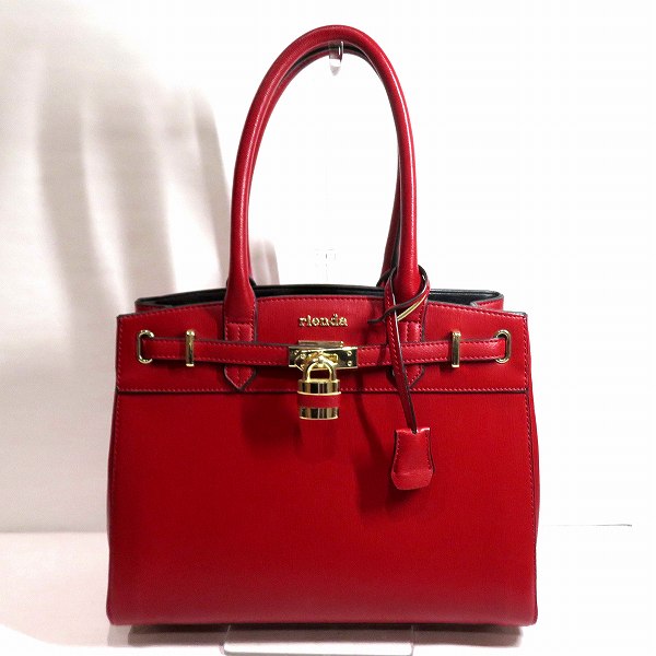 Riendas Red Faux Leather Handbag for Women in Good Condition