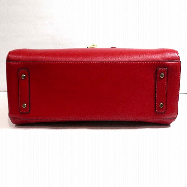 Riendas Red Faux Leather Handbag for Women in Good Condition