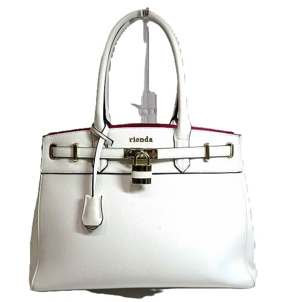 Riendas White Faux Leather Handbag for Women in Good Condition