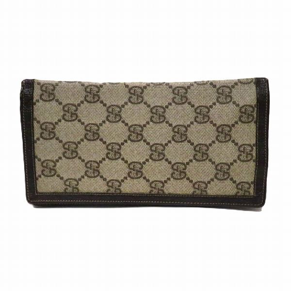 Gucci GG Canvas PVC Leather Long Wallet