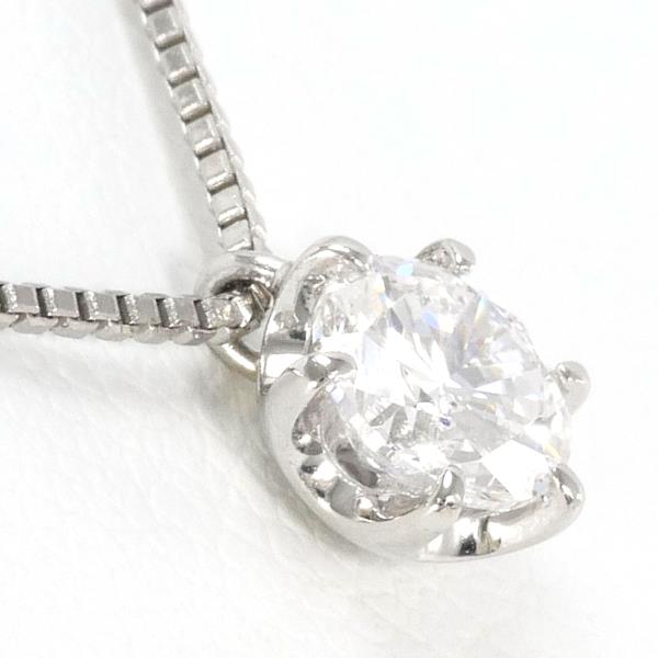 PT850 Platinum Necklace with 0.418ct Diamond, SI1, 2.5g, 36cm in Excellent Condition