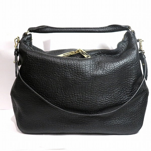 Burberry Black Embossed Leather 2WAY Handbag