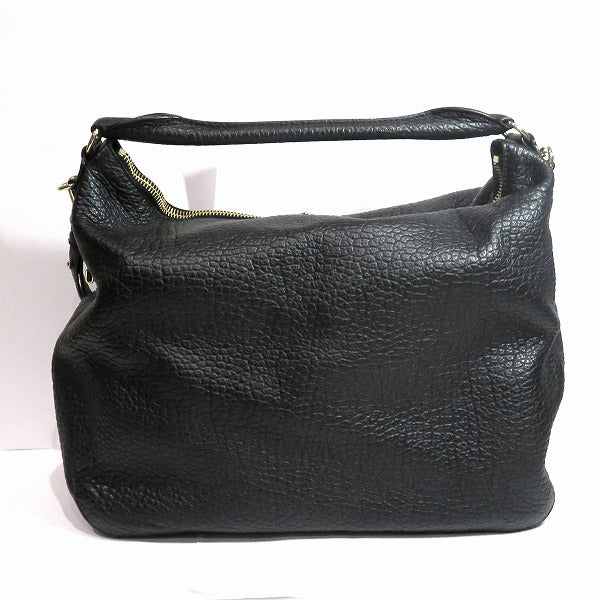 Burberry Black Embossed Leather 2WAY Handbag