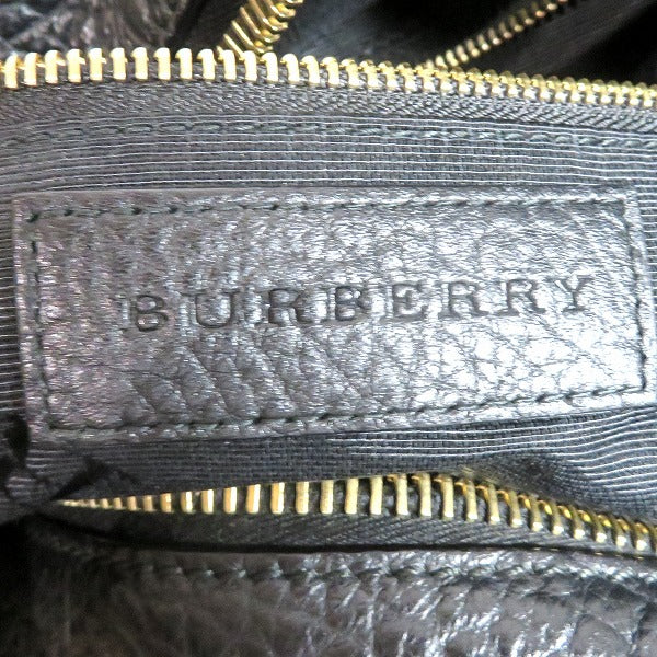 Burberry Black Embossed Leather 2WAY Handbag