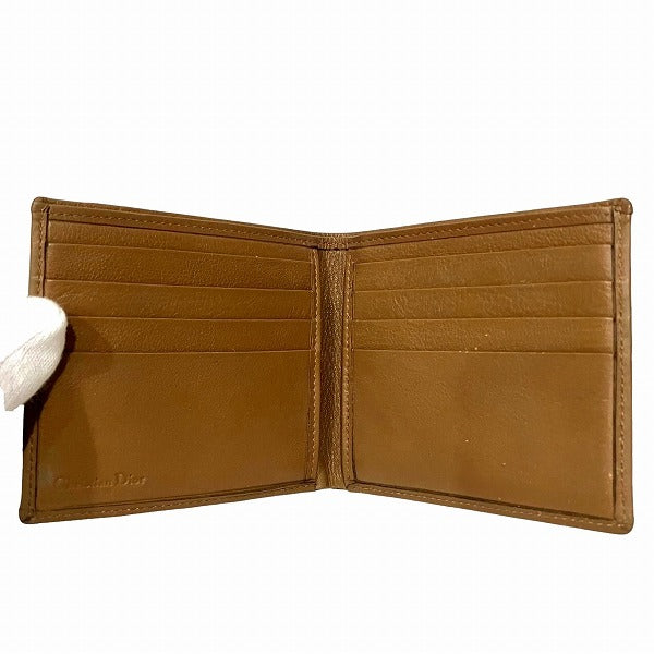 Dior Honeycomb Brown Vintage Bifold Wallet