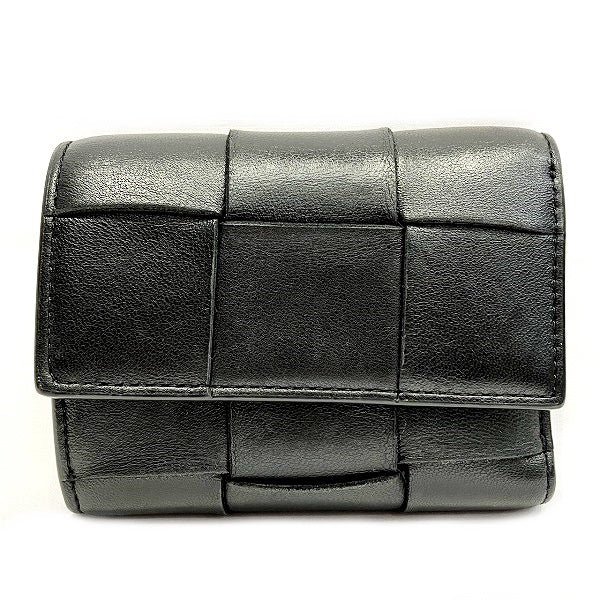 Bottega Veneta Nappa Leather Intrecciato Trifold Wallet 651372 in Good Condition