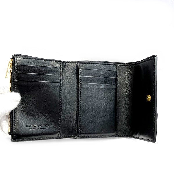 Bottega Veneta Nappa Leather Intrecciato Trifold Wallet 651372 in Good Condition