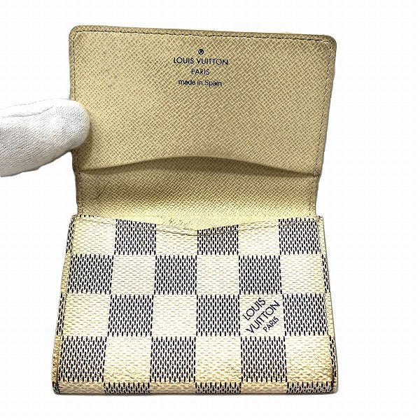 Louis Vuitton Damier Azur Envelope Business Card Holder N61746 in Good Condition