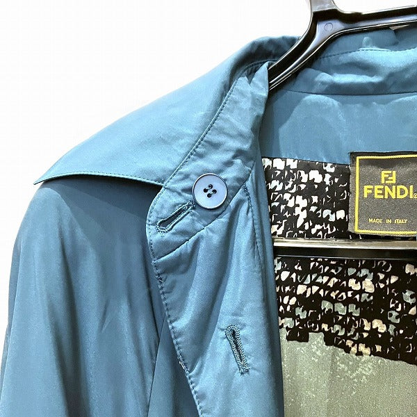 Fendi Peacock Green Coat for Women in Good Condition