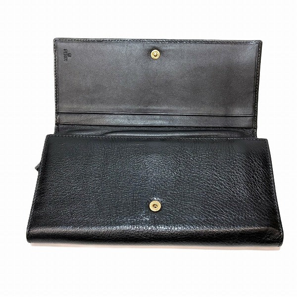 Fendi Leather Trifold Wallet Long Wallet 2804-8M0065 in Good Condition