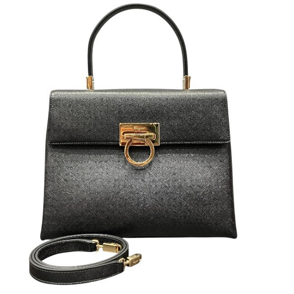 Salvatore Ferragamo Gancini Leather 2way Bag
