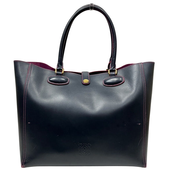 LOEWE Leo Anagram Leather Tote Bag