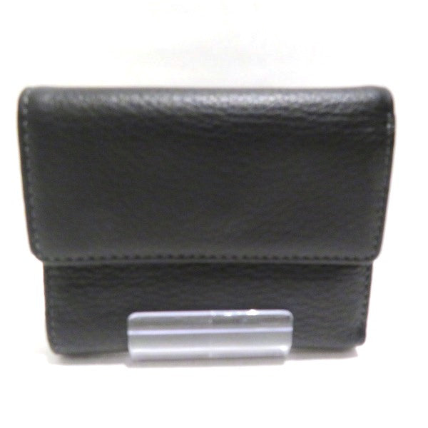 Leglon Black Leather Bifold Wallet Unisex in Good Condition