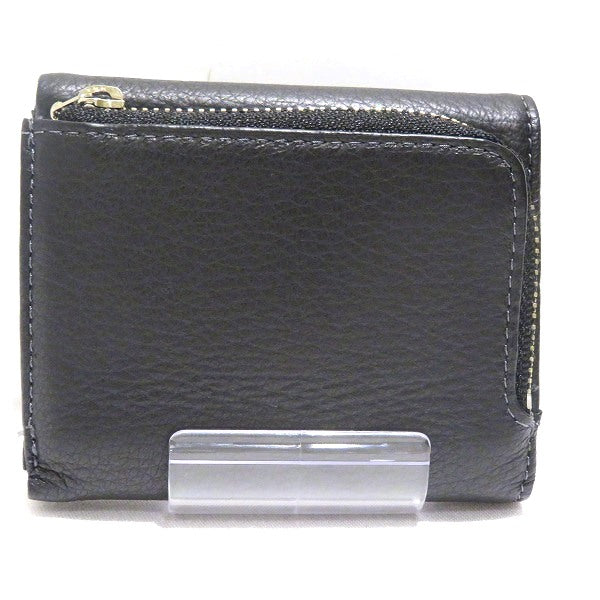 Legron Black Leather Bifold Wallet