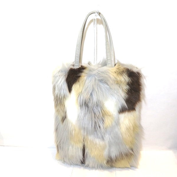 Patchwork Faux Fur Tote Bag for Women in Great Condition