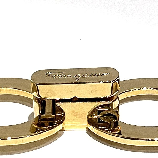 Salvatore Ferragamo Gancini Gold Buckle 3cm x 10cm x 0.2cm Unisex Belt in Good Condition