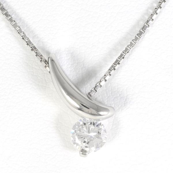 PT900 Platinum PT850 Necklace Diamond 0.34 VS1 in Excellent Condition