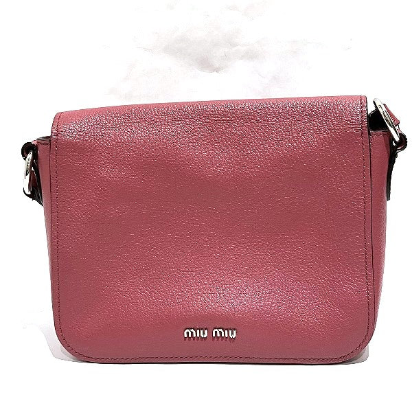 Miu Miu Leather RT0638 Shoulder Bag for Women in Good Condition