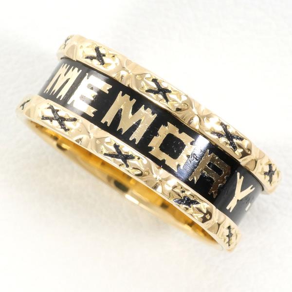 K18YG Yellow Gold Enamel Ring 18.5