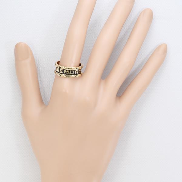 K18 Yellow Gold Enamel Ring 18.5